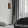 Applique Murale Cylindre Laiton et Bois Noyer Épuré Design Moderne - Chambre Salle de Bain Salon — Prisme