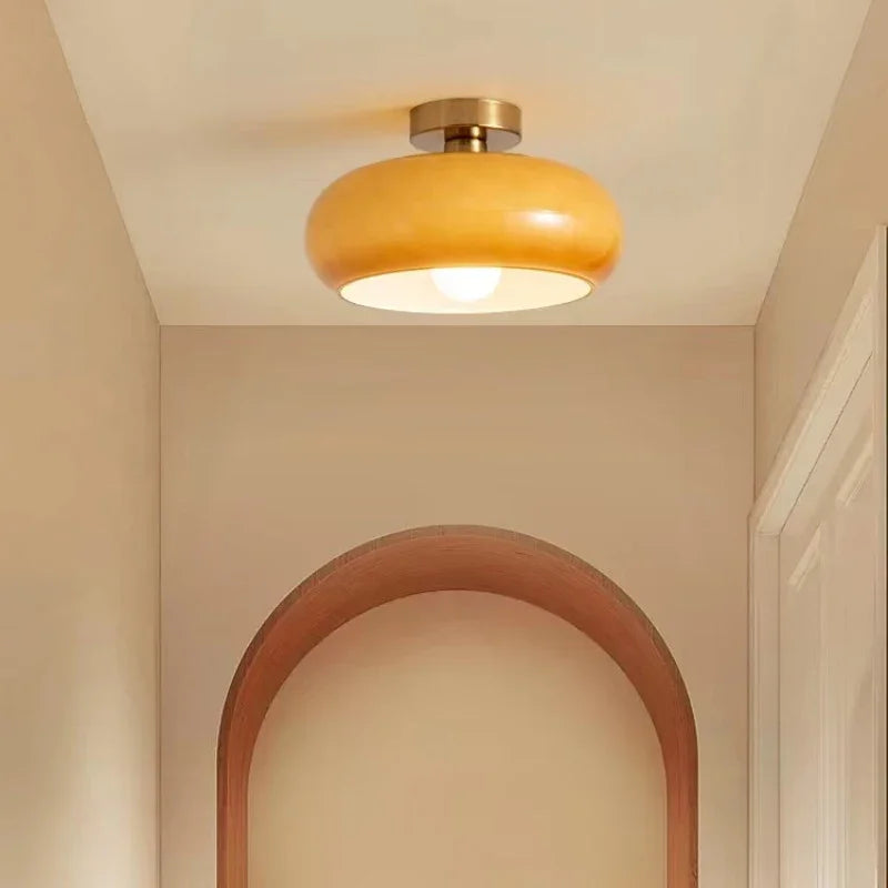 Plafonnier Sphère Verre Opalin et Laiton Minimaliste Design Moderne Boule - Salon Salle à Manger Chambre — Vesta