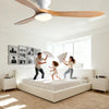 Ventilateur de Plafond Bois Massif avec Éclairage LED
