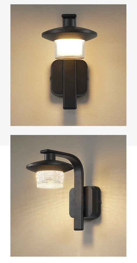 Cylindre Verre Opalin et Métal Noir — Lumio
