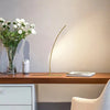 Lampe de Table Arche Aluminium Blanc Minimaliste Design - Chambre Bureau Salon — Arceau