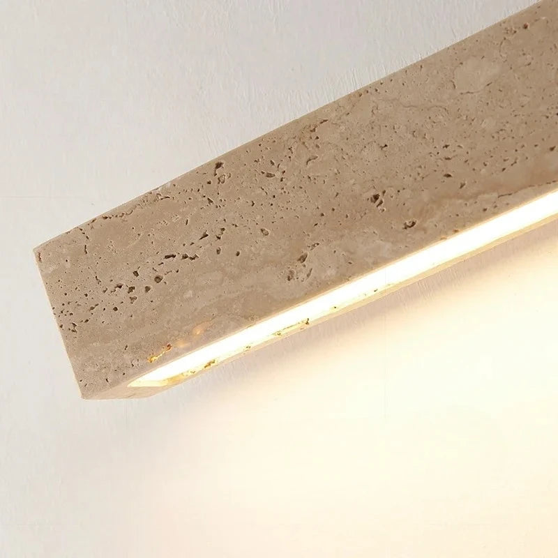 Applique Murale Pierre Travertin LED Chambre - Chambre Salon Salle de Bain — Galvus