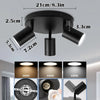 Suspension Rail Cylindres Acier Noir Mat Minimaliste Design - Chambre Salon Cuisine — Réglette