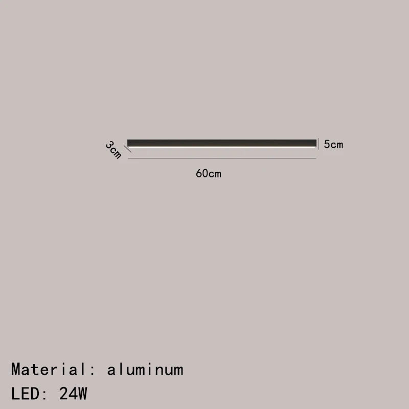 Elowen Linéaire Aluminium Noir Minimaliste