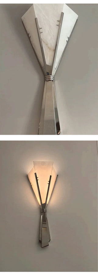 Ashanti Éventail Métal Brossé Art Déco