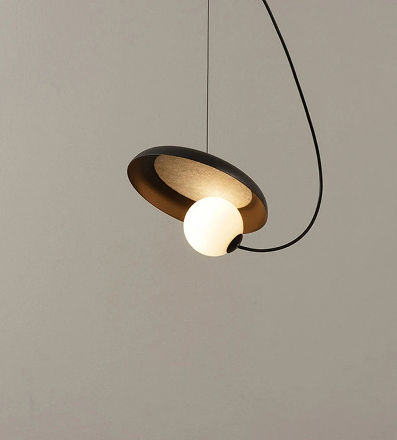 Blanche Disque Métal Cuivré Minimaliste