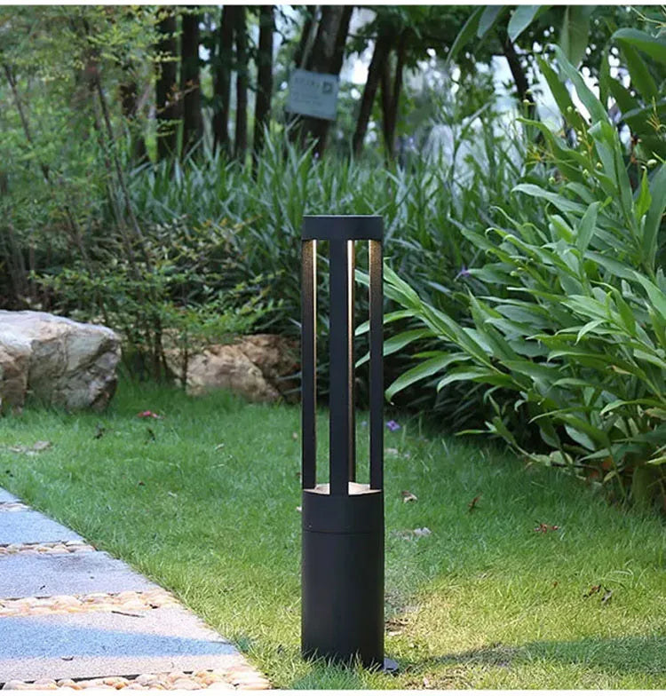 Lampadaire Cylindre Métal Noir Minimaliste Design - Salon Bureau Chambre — Torre
