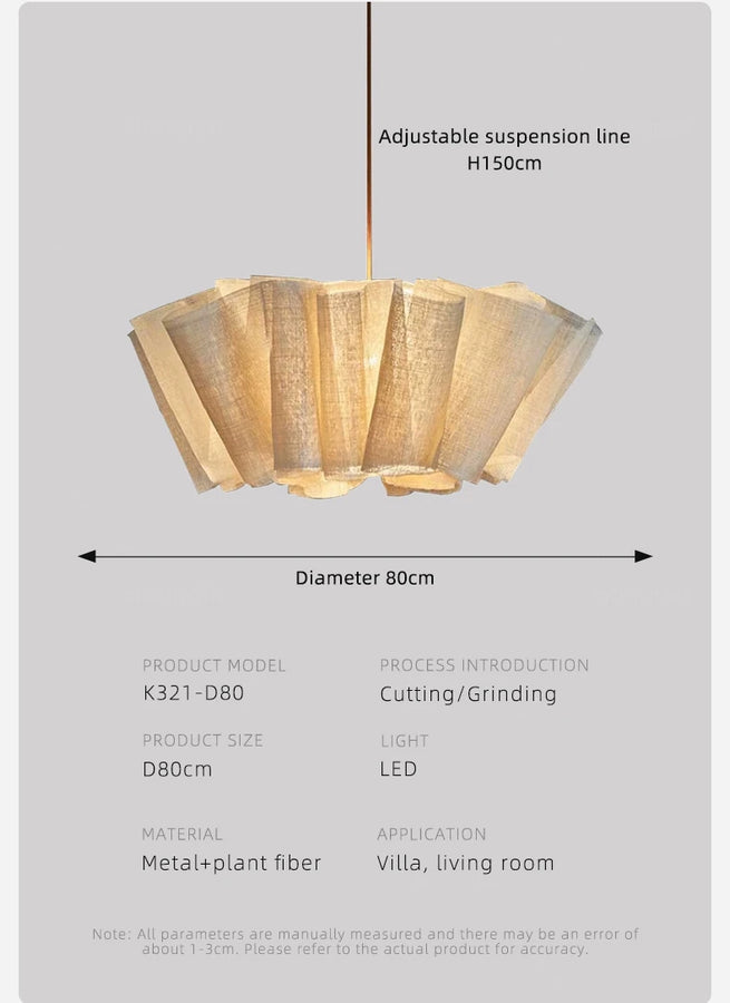 Lumis230 Pétales Tissu Lin Beige Wabi-Sabi
