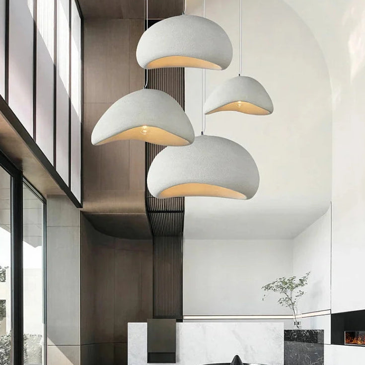 Suspension Nuage Fibre Blanche Minimaliste Design - Chambre Salon Cuisine — Nimbus