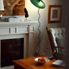 Lampadaire Spirale Métal Noir et Abat-Jour Plissé - Salon Bureau Chambre — Spiro