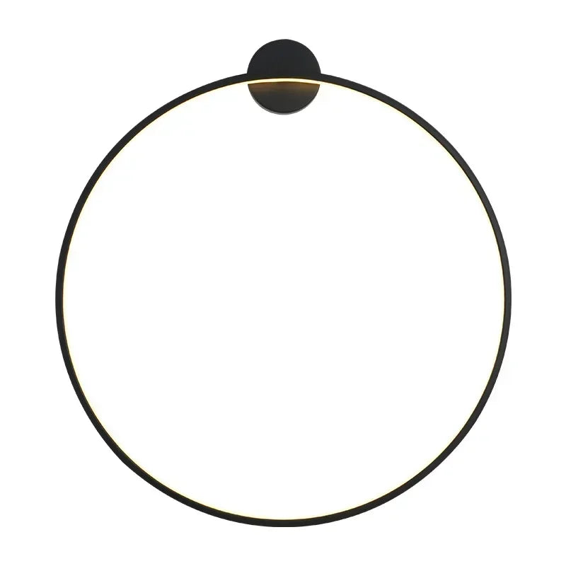 Piaf Anneau Métal Noir Minimaliste