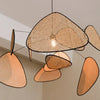 Lustre Suspension Pétales Rotin Naturel Contemporain Design - Salon Salle à Manger — Orika