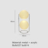 Lampadaire Sphère Verre Opalin et Métal Chromé Minimaliste Design - Salon Bureau Chambre — Orbe