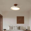 Plafonnier Anneau Bois Naturel et Métal Noir - Salon Chambre Salle à Manger — Canopus