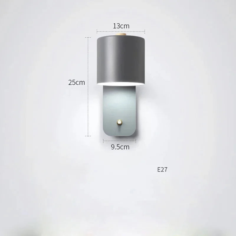 Applique Murale Cylindre Métal Blanc Minimaliste Design Moderne Blanche - Chambre Salle de Bain Salon — Fereshteh