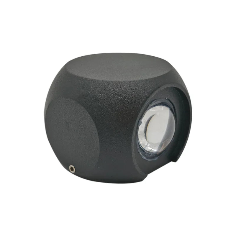 Haël Cube Métal Noir Minimaliste