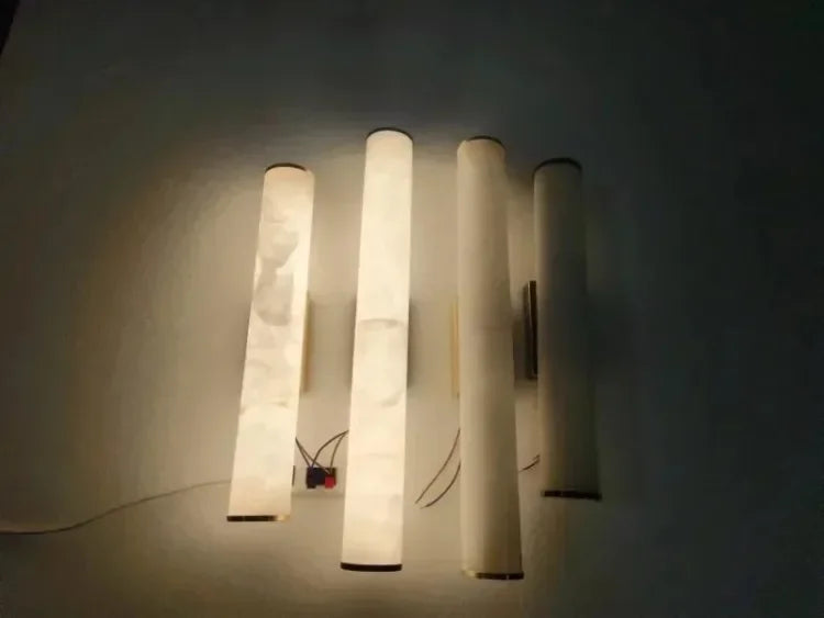 Consuelo Cylindre Albâtre Blanc Minimaliste