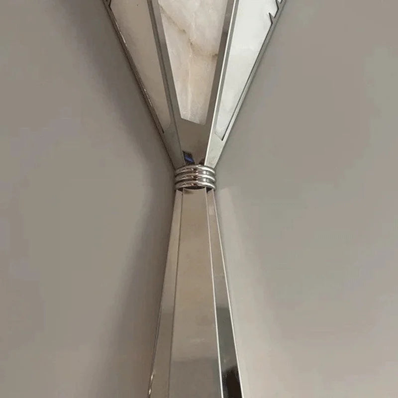 Ashanti Éventail Métal Brossé Art Déco
