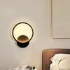 Applique Murale Anneau Métal Noir et Éclat Doré Noire Ronde - Chambre Salon Salle de Bain — Lumio