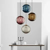 Suspension Sphère Verre Coloré et Laiton Épuré Design Boule - Cuisine Salon Salle à Manger — Mimosa