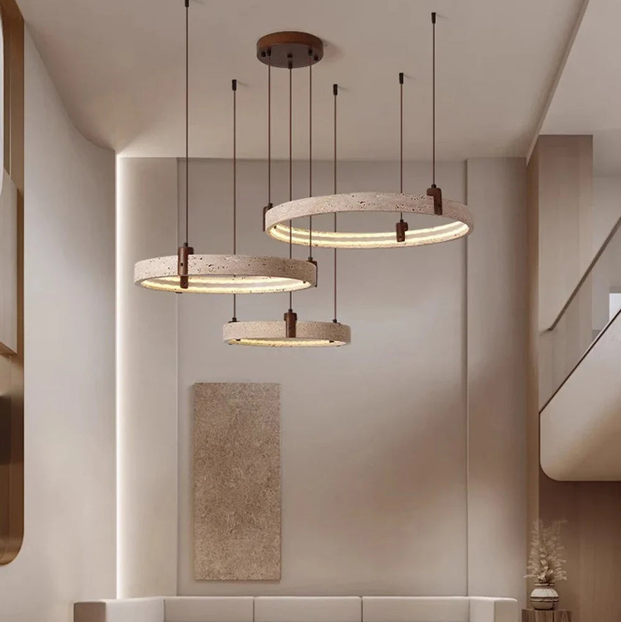 Lustre Suspension Cascade Sphères Verre Transparent et Métal Chromé - Salon Salle à Manger — Lothaire