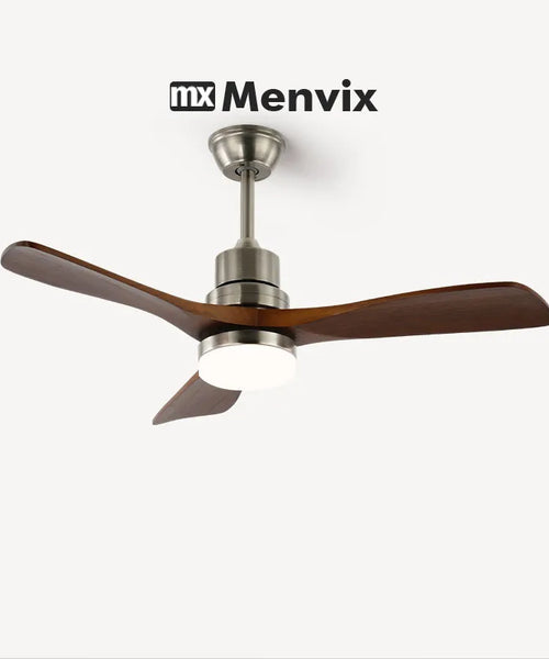 Ventilateur de Plafond Bois 3 Pales avec Éclairage