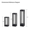 Lampadaire Lanterne Métal Noir Minimaliste Design - Salon Bureau Chambre — Falot