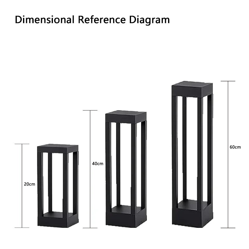 Lampadaire Lanterne Métal Noir Minimaliste Design - Salon Bureau Chambre — Falot