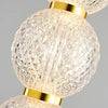 Suspension Boules Verre Texturé et Laiton Doré - Cuisine Salon Salle à Manger — Cluster