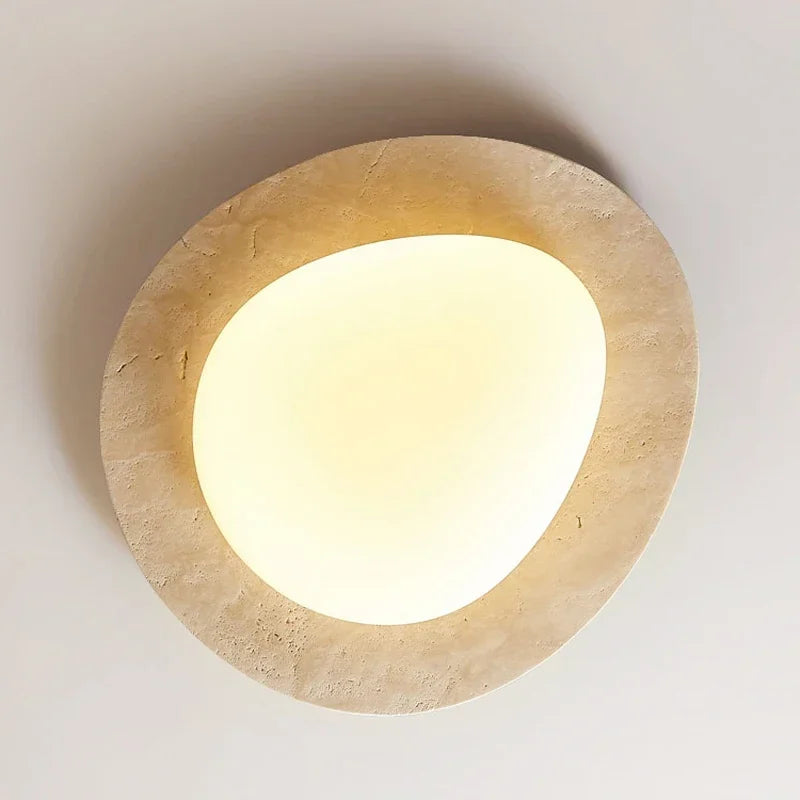 Plafonnier Ovale Verre Opalin Blanc Épuré Design Moderne - Salle de Bain Salon Chambre — Aristide