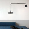 Applique Murale Bras Articulé Acier Noir Minimaliste Design Moderne Noire - Chambre Salle de Bain Salon — Calor