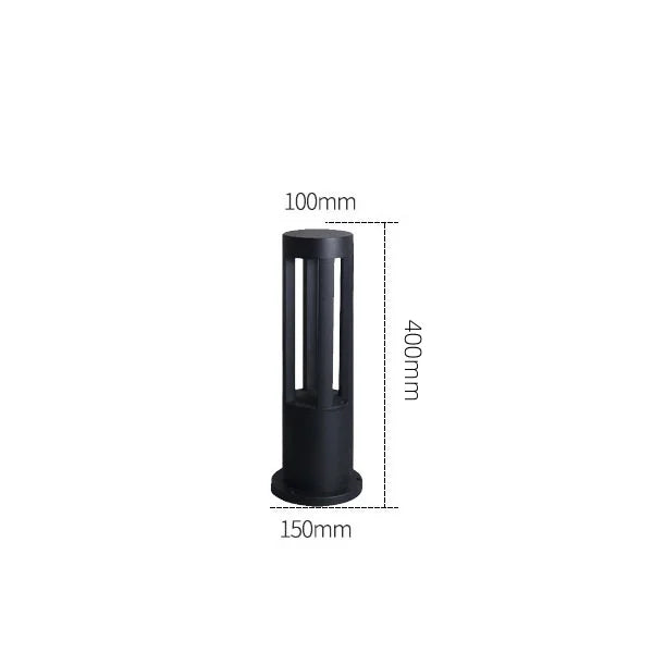Lampadaire Cylindre Métal Noir Minimaliste Design - Salon Bureau Chambre — Torre