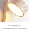 Estrella Cylindre Béton Brut et Bois Naturel