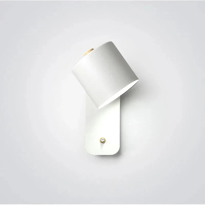 Applique Murale Cylindre Métal Blanc Minimaliste Design Moderne Blanche - Chambre Salle de Bain Salon — Fereshteh