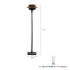 Lampadaire Tablette Métal Noir et Bois Minimaliste Design - Salon Bureau Chambre — Lumio