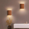 Applique Murale Cylindre Bois Texturé Minimaliste Design Moderne - Chambre Salle de Bain Salon — Colure