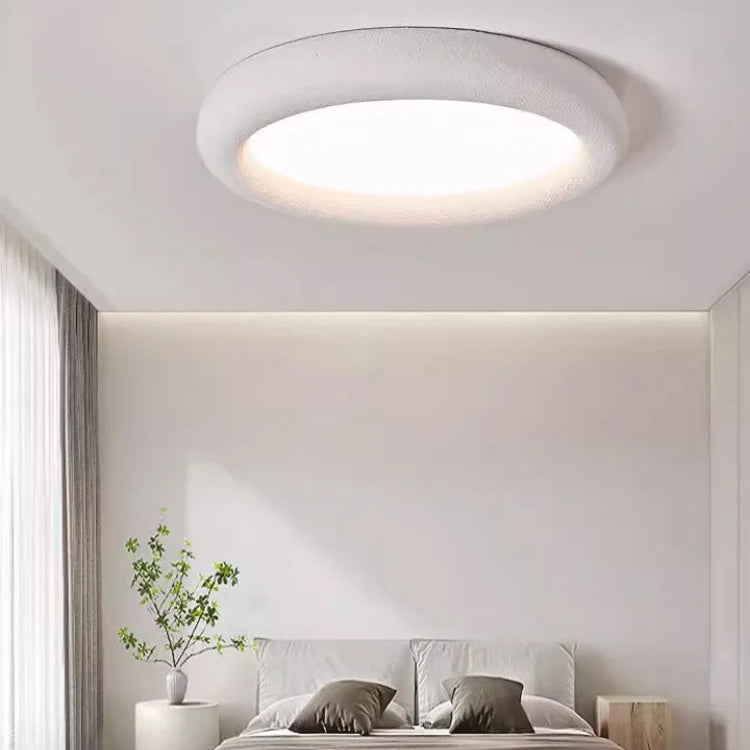 Plafonnier Anneau Plâtre Blanc Minimaliste Design Moderne - Salle de Bain Salon Chambre — Ringa