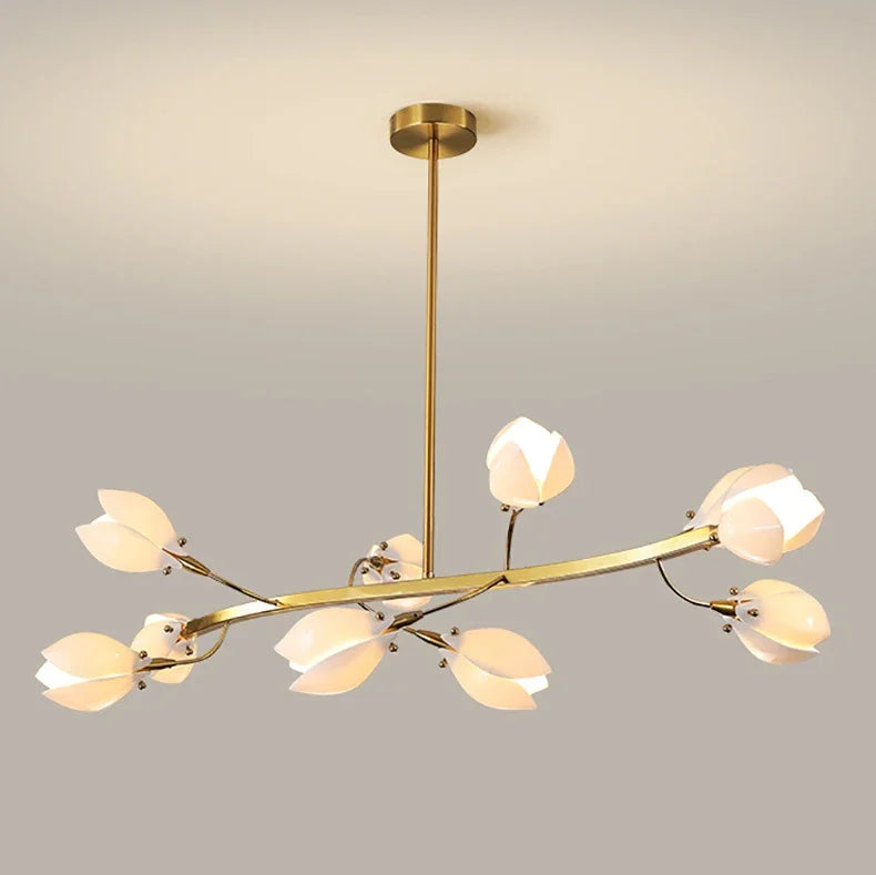 Lustre Suspension Demi-Sphère Céramique Blanche Minimaliste Design - Salon Salle à Manger — Eos