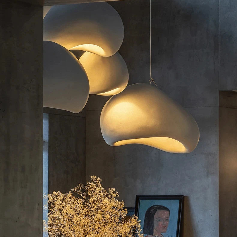 Suspension Nuage Fibre Blanche Minimaliste Design - Chambre Salon Cuisine — Nimbus