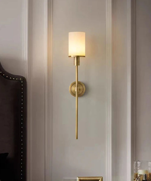Applique Murale Sphère Albâtre Éclatante Minimaliste Design Moderne - Chambre Salle de Bain Salon — Novus