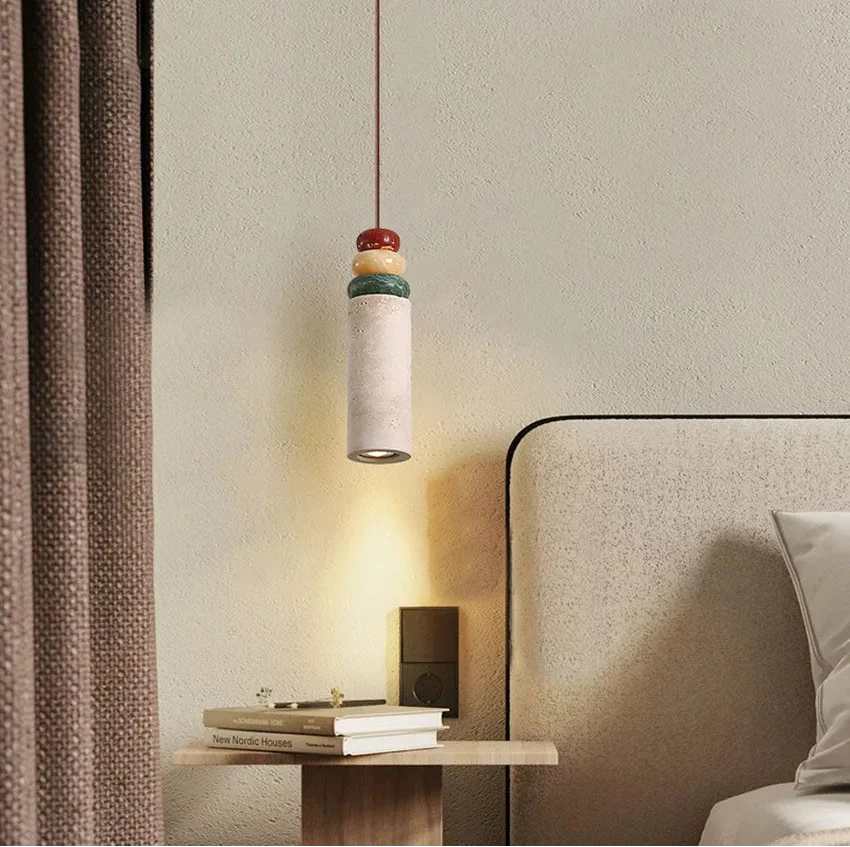 Strate — suspension cylindrique en pierre naturelle, vue 8