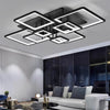 Plafonnier Géométrique Aluminium Noir Mat Minimaliste Design Moderne - Salle de Bain Salon Chambre — Hexo