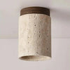 Plafonnier Cylindre Béton Blanc Minimaliste Design Moderne - Salle de Bain Salon Chambre — Thuban