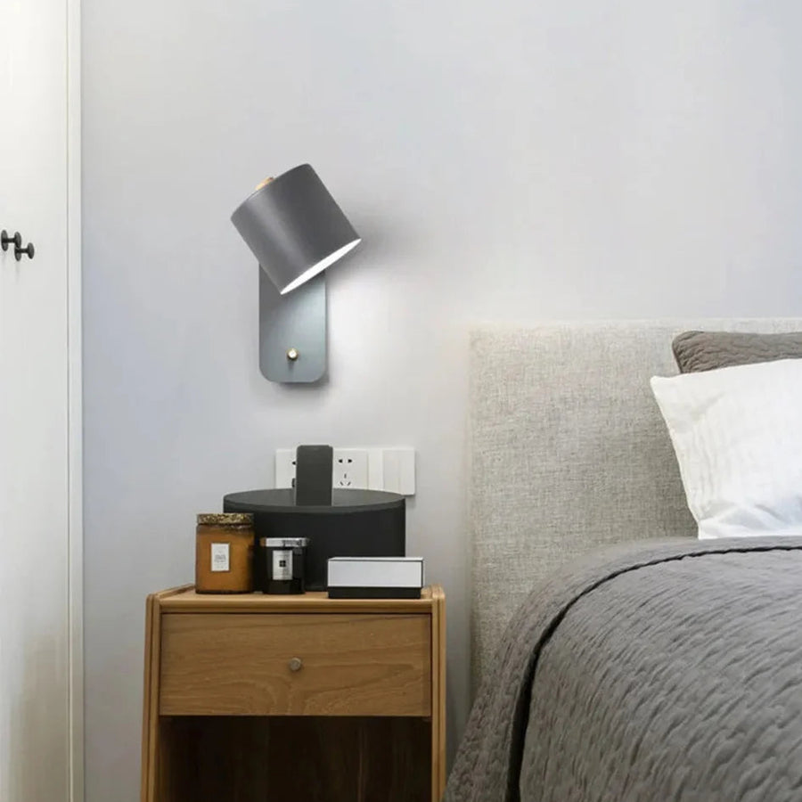Applique Murale Cylindre Métal Blanc Minimaliste Design Moderne Blanche - Chambre Salle de Bain Salon — Fereshteh
