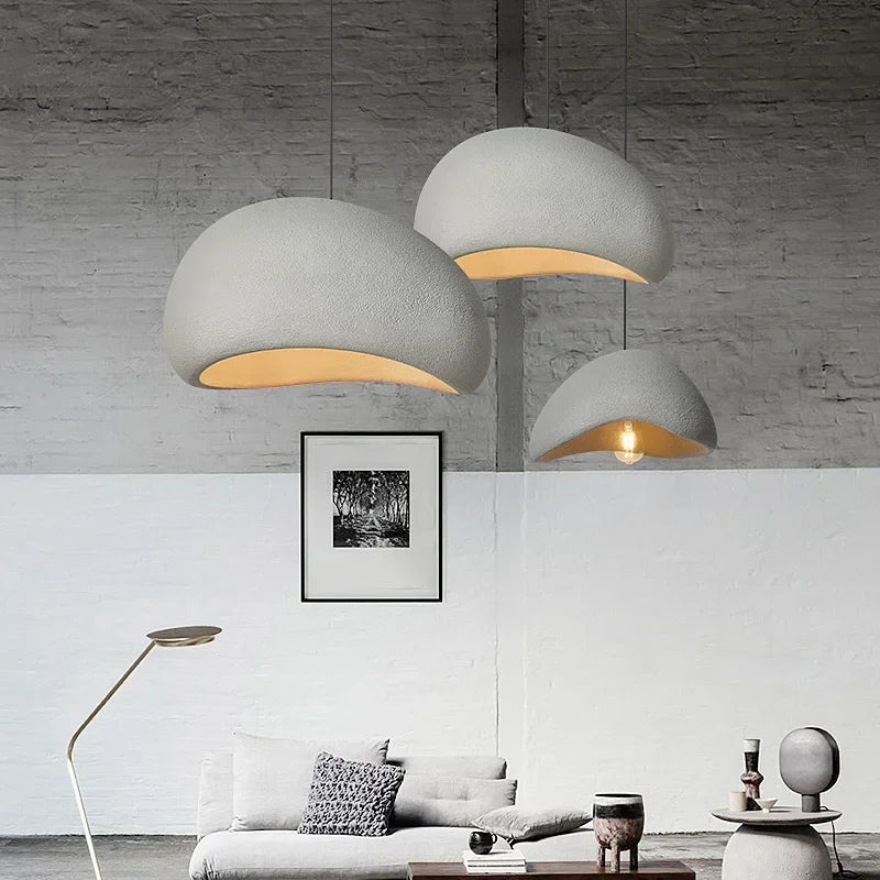 Suspension Cylindres Verre Fumé et Métal Noir - Chambre Salon Cuisine — Tubis