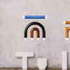 Suspension Arches Bois et Métal Bleu Art Déco - Salon Salle à Manger Chambre — Arceau