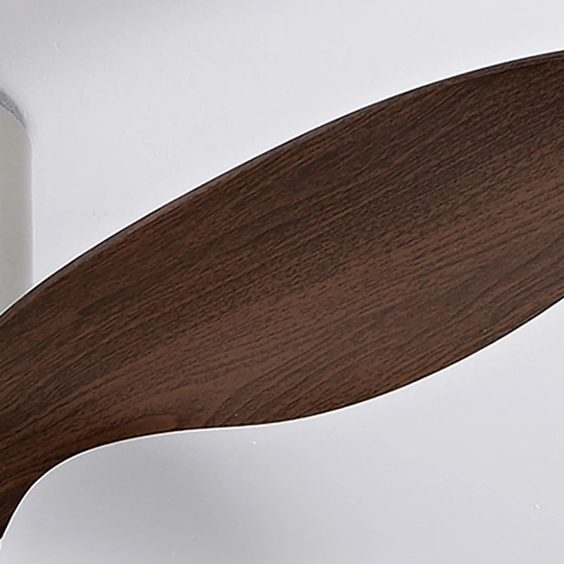 Plafonnier Hélice Bois Noyer et Acier Brossé - Salon Chambre Salle à Manger — Helix