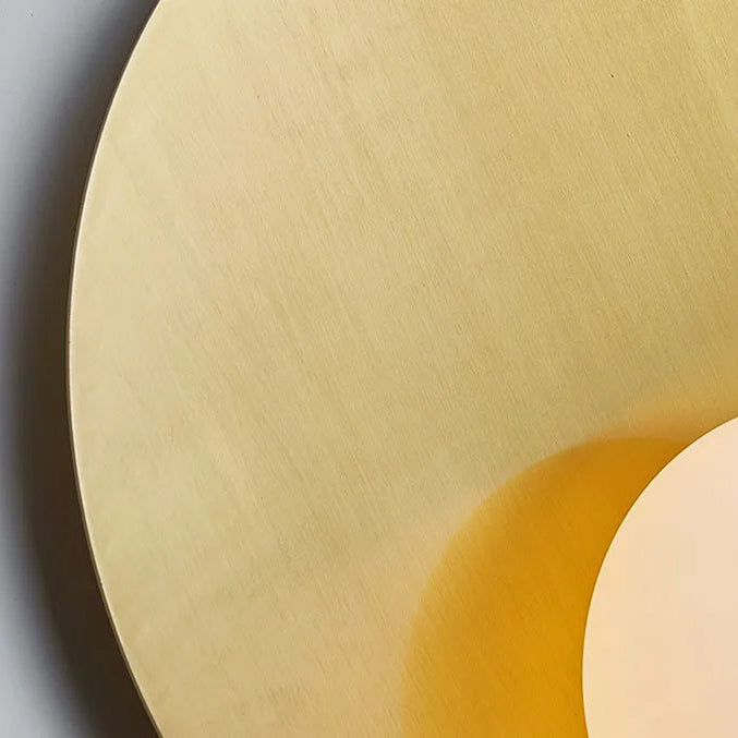 Plafonnier Disque Métal Doré Minimaliste Design Moderne - Salle de Bain Salon Chambre — Plateo