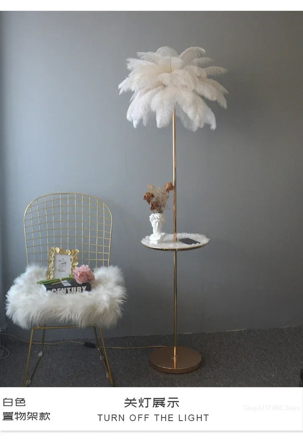 Lumis233 Plumes Rose Poudré Style Nordique