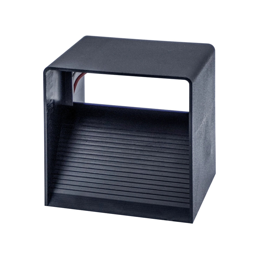 Rute Cube Aluminium Noir Épuré